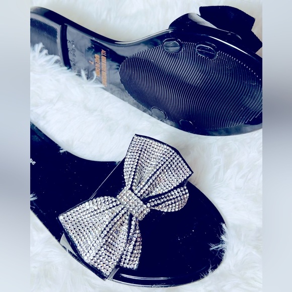 Silver Gem Bow Sandals - Picture 3 of 7